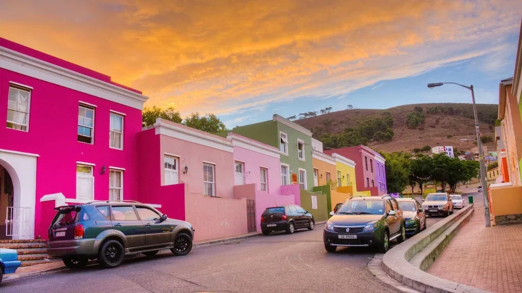 suburb of houses painted in rainbow colors Bo-Kaap – Cape Town
