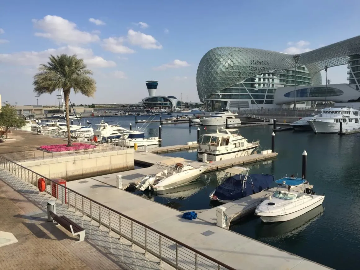 marina with boats, Yas Island Abu Dhabi