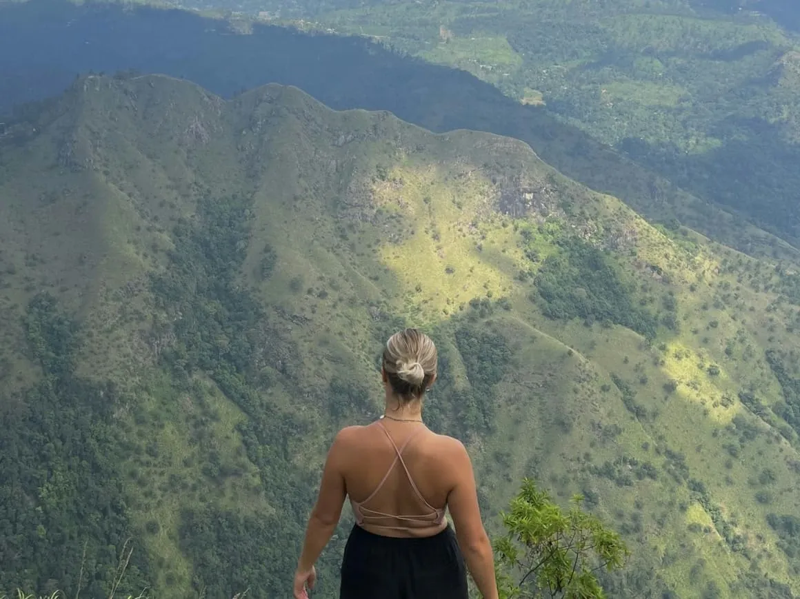 ella rock hike sri lanka mountain overlooking hill country