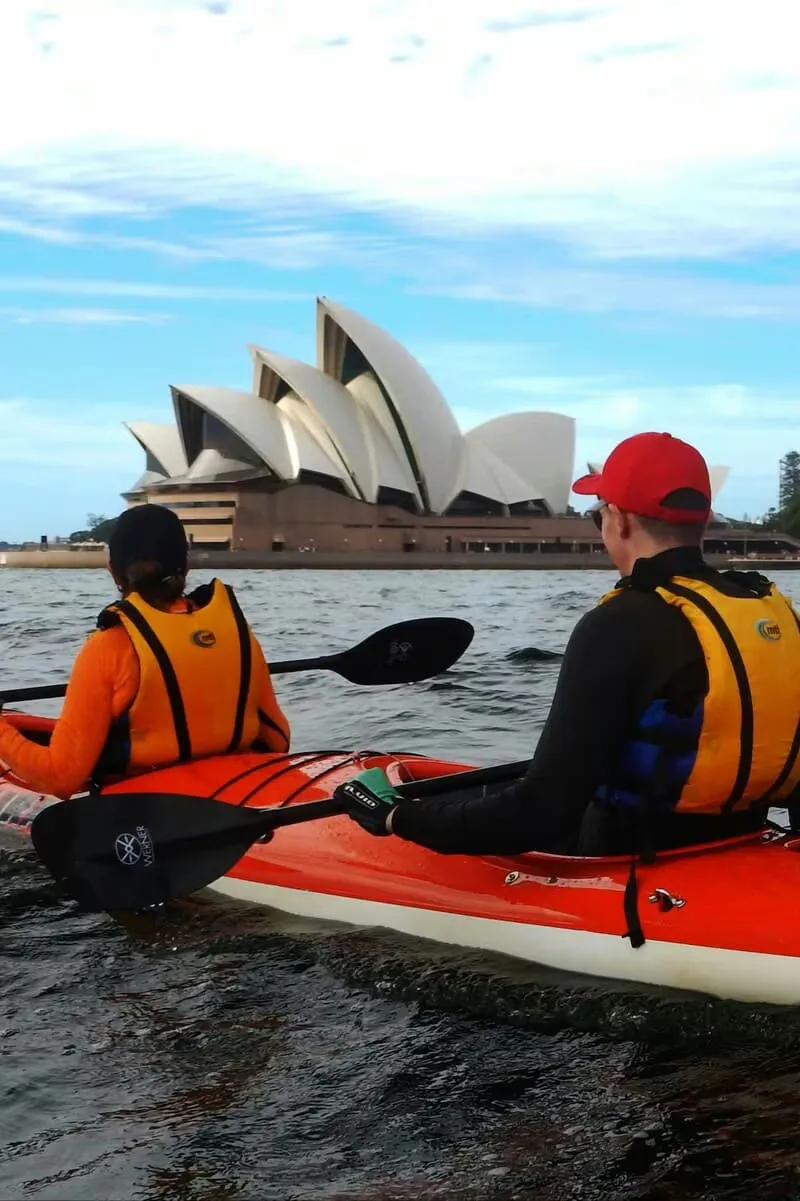 kayak the sydney harbour at sunset