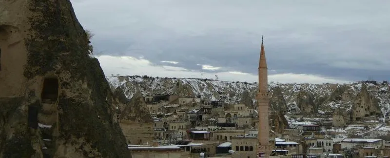 A Snowy Geocache Hide in Cappadocia's Cave Country