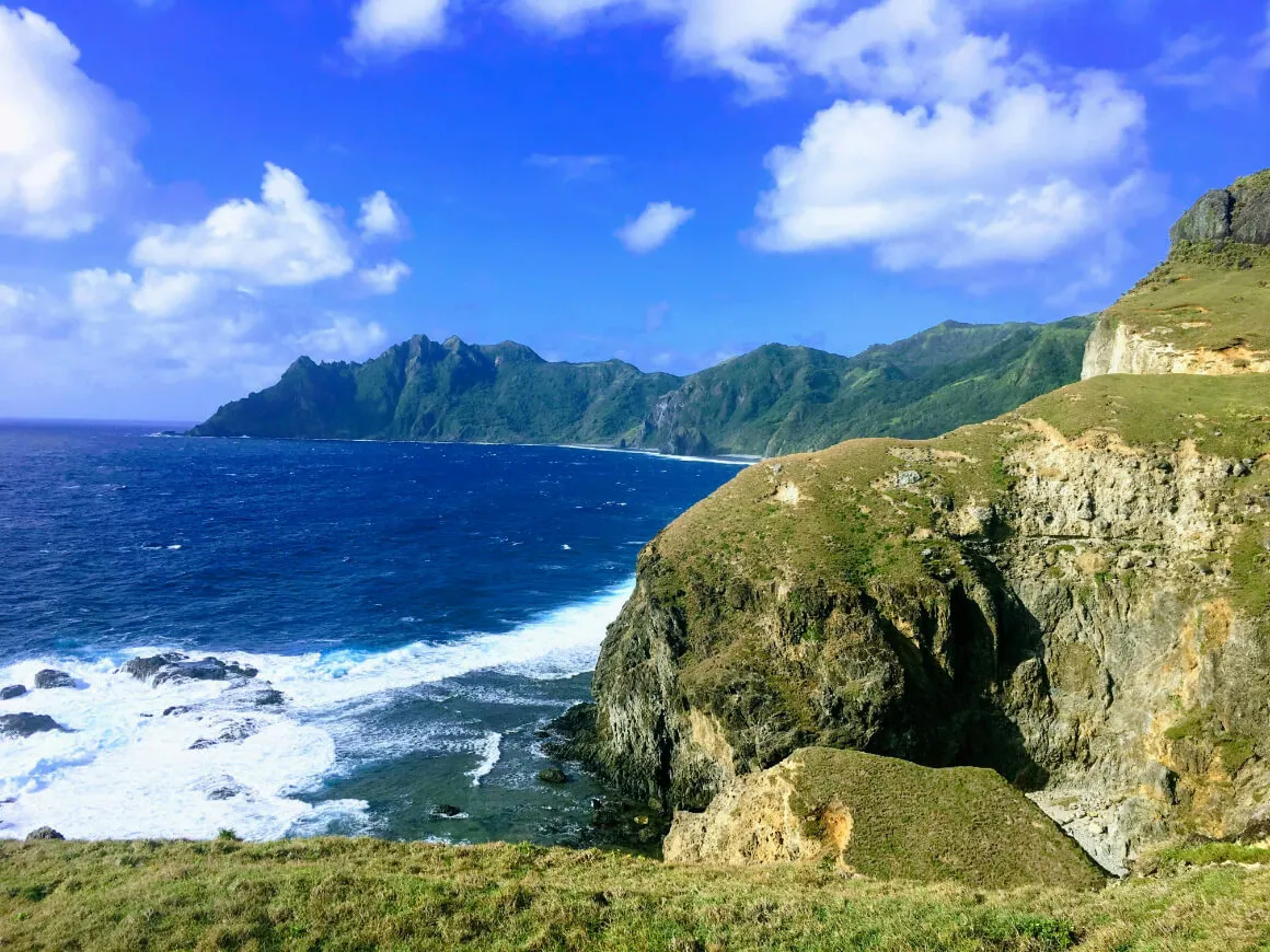 cliffs looking over the sea in the Batanes Islands, Cagayan Valley in the philippines