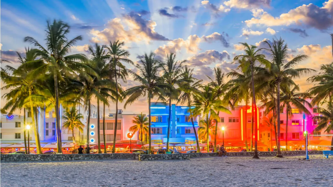 south beach at sunset one of the best places to stay in miami