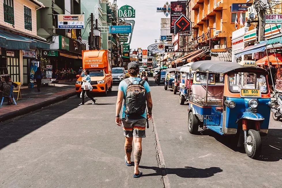 Khao San Road is popular with backpackers.